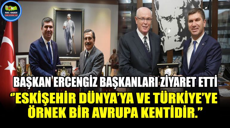 Başkan Ercengiz, Odunpazarı Belediye Başkanı Kazım Kurt’u ve Tepebaşı Belediye Başkanı Dt. Ahmet Ataç’ı makamlarında ziyaret etti.