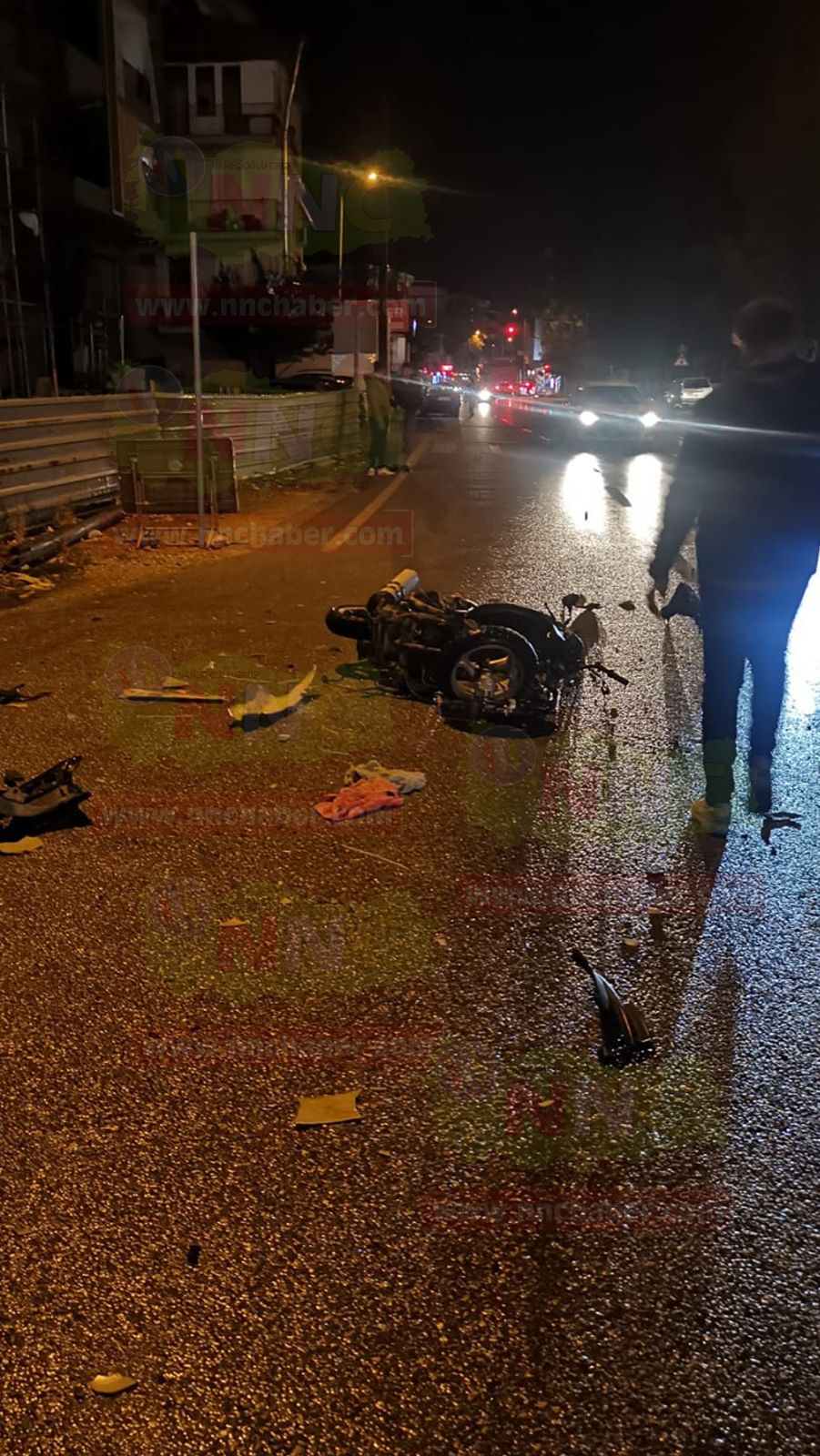 Bucak'taki kazada motor sürücüsü yaralandı
