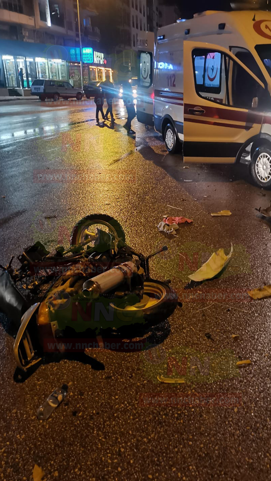 Bucak'taki kazada motor sürücüsü yaralandı