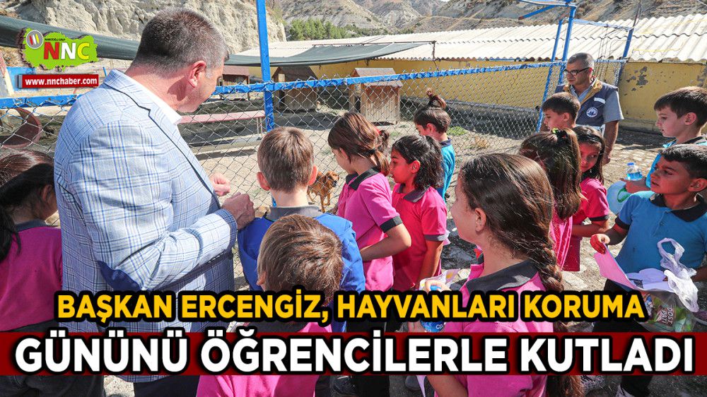 Başkan Ercengiz, öğrencilerle Hayvanları Koruma Gününü kutladı