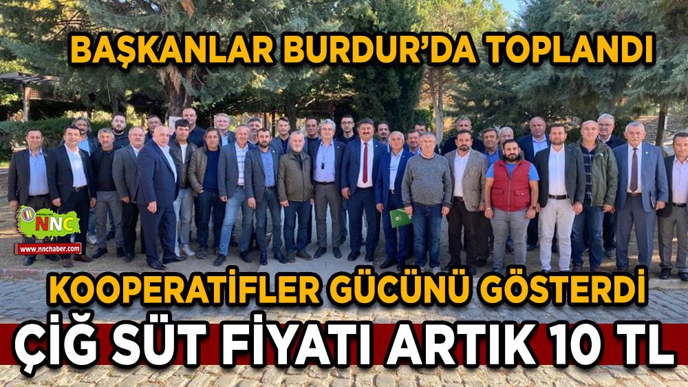 Bölgenin kooperatif başkanları süt fiyatı için Burdur'da toplandı