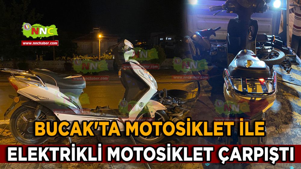 Bucak'ta Motosiklet ile Elektrikli Motosiklet Çarpıştı