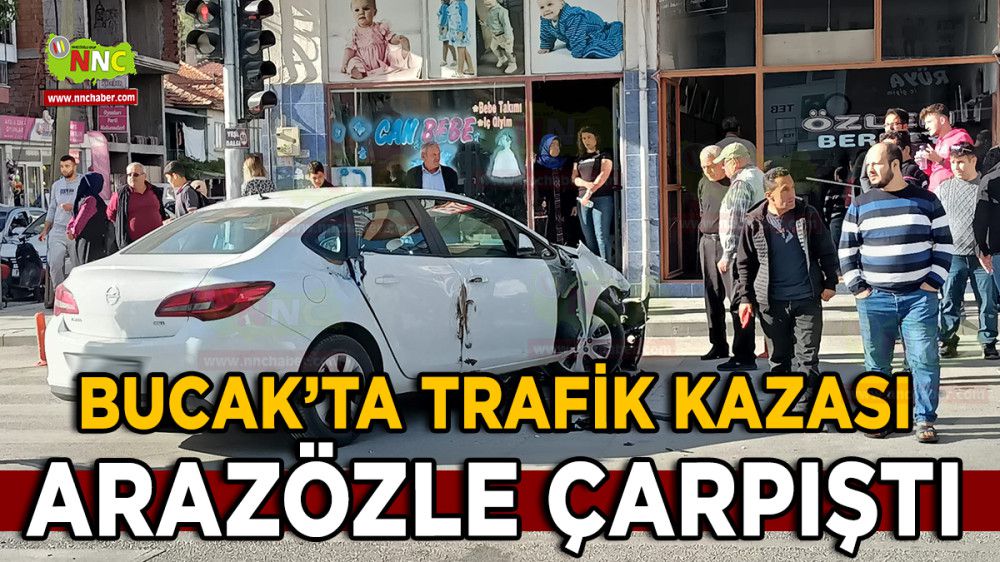 Bucak'ta Trafik Kazası Arazözle çarpıştı