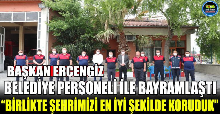 Burdur Belediye Başkanı Ali Orkun Ercengiz, Ramazan Bayramı öncesi belediye personelleri ile bayramlaştı