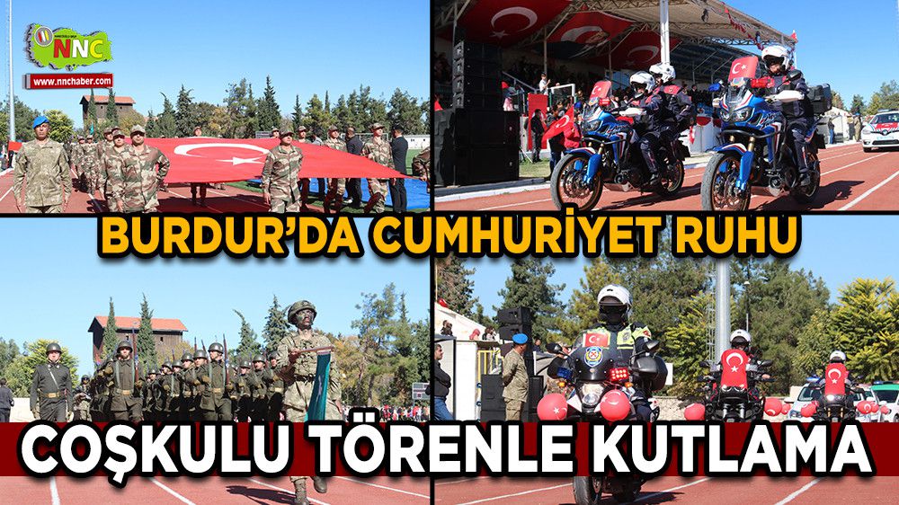Burdur’da 29 Ekim Cumhuriyet Bayramı coşkusu törenle kutlandı