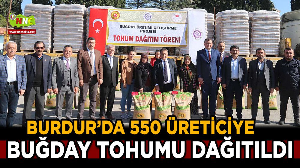 Burdur'da 550 üreticiye buğday tohumu dağıtıldı