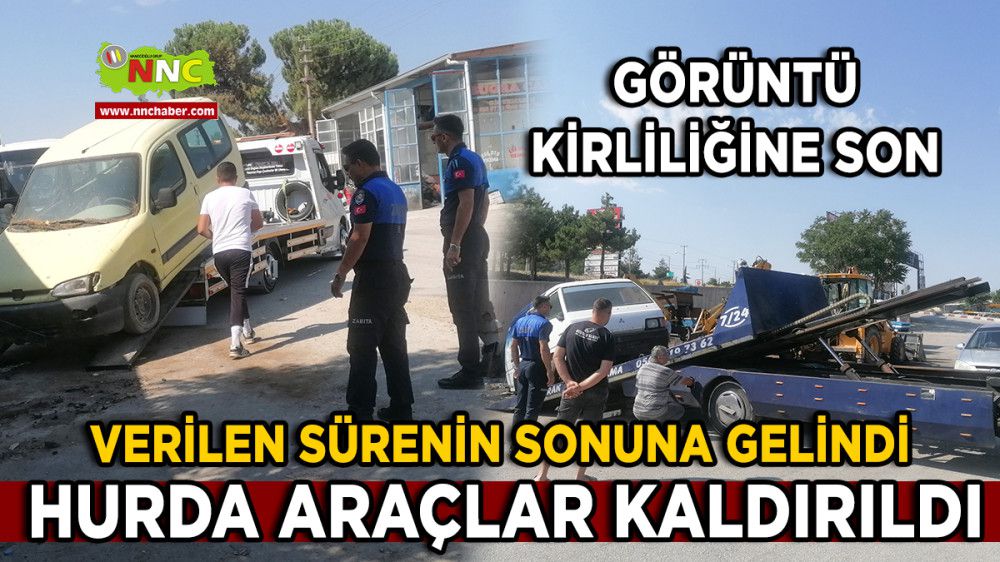 Burdur'da Hurda Araçlar kaldırıldı