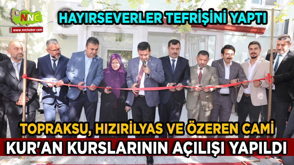 Burdur'da Topraksu, Hızırilyas ve Özeren Cami Kur'an Kurslarının açılışı yapıldı