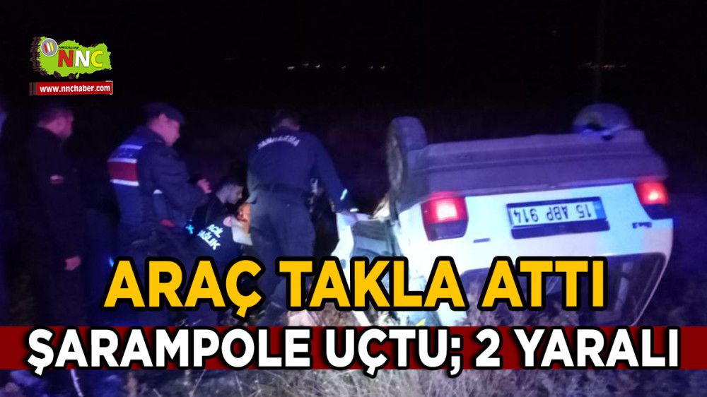 Burdur'da Trafik Kazası; 2 Yaralı