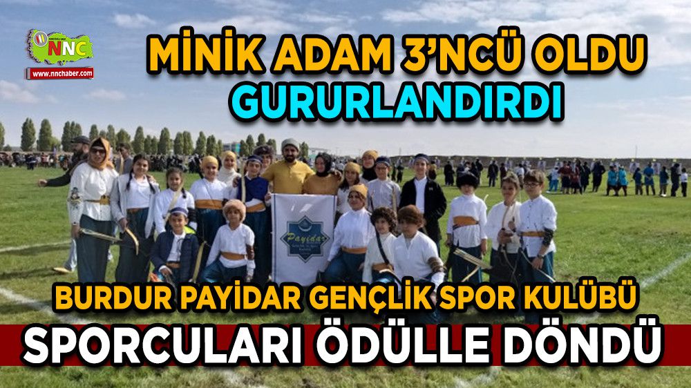 Burdur Payidar Gençlik Spor Kulübü sporcuları ödülle döndü