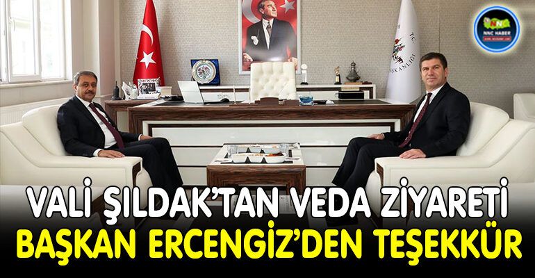 Burdur Valisi Hasan Şıldak, Başkan Ercengiz’e veda ziyareti