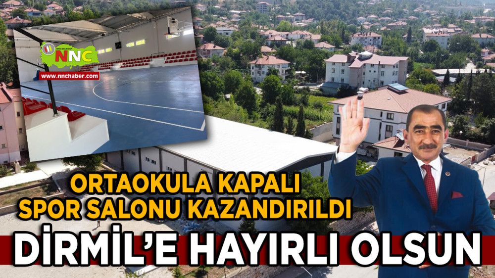 Dirmil'de Ortaokula Kapalı Spor Salonu Kazandırıldı