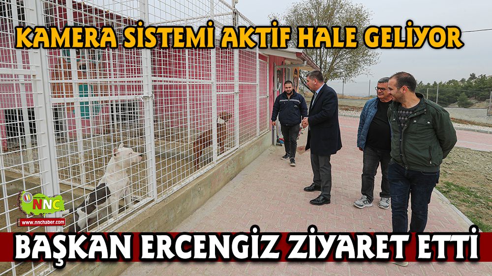Hayvan Barınağına kamera sistemi Başkan Ercengiz ziyaret etti