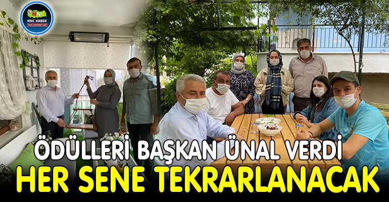 ÖDÜLLERİ BAŞKAN ÜNAL VERDİ