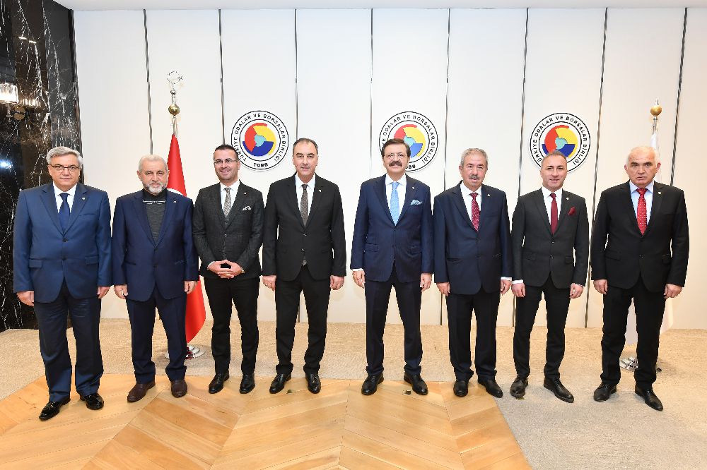 TOBB Başkanı Hisarcıklıoğlu'na, BUTSO heyetinden ziyaret