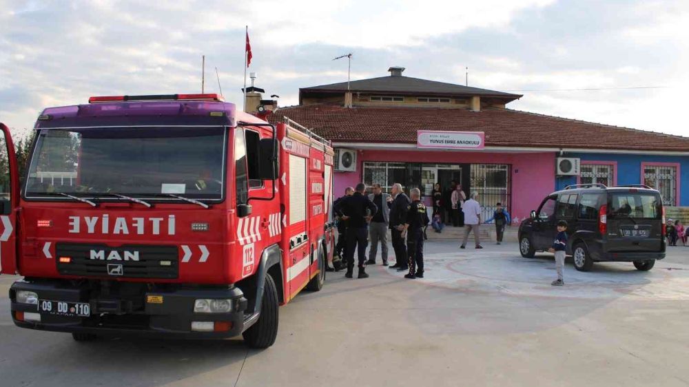 Aydın'da anaokulunda yangın