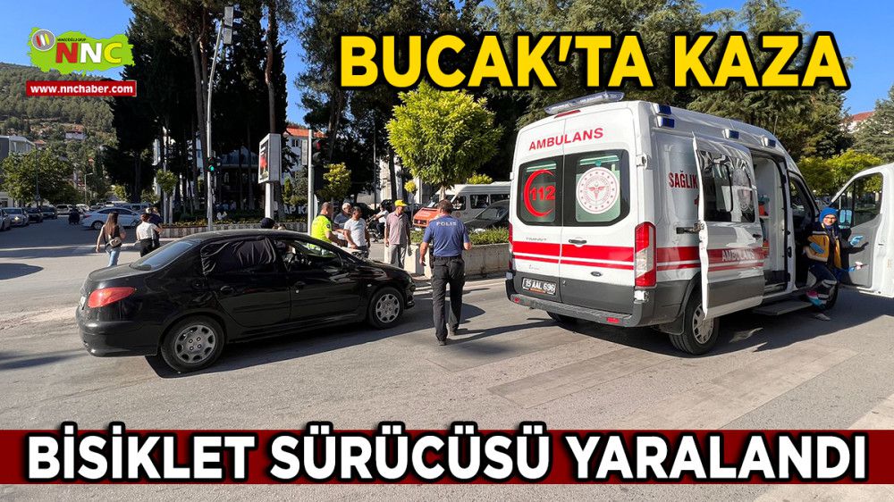 Bucak'ta Kaza Bisiklet Sürücüsü Yaralandı