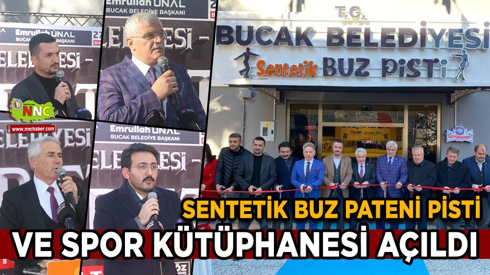 Bucak'ta Sentetik Buz Pateni Pisti ve Spor Kütüphanesi açıldı
