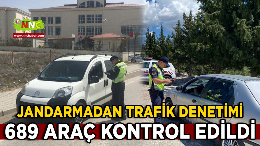 Burdur'da Jandarmadan Trafik Denetimi 689 Araç Kontrol Edildi