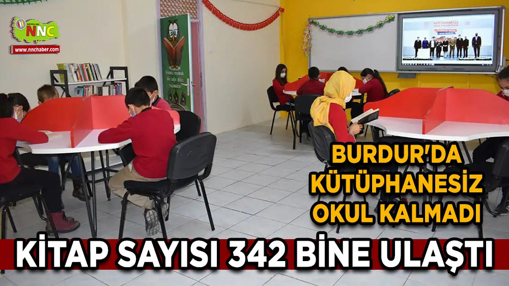 Burdur'da okul kütüphanelerindeki kitap sayısı 342 bine ulaştı