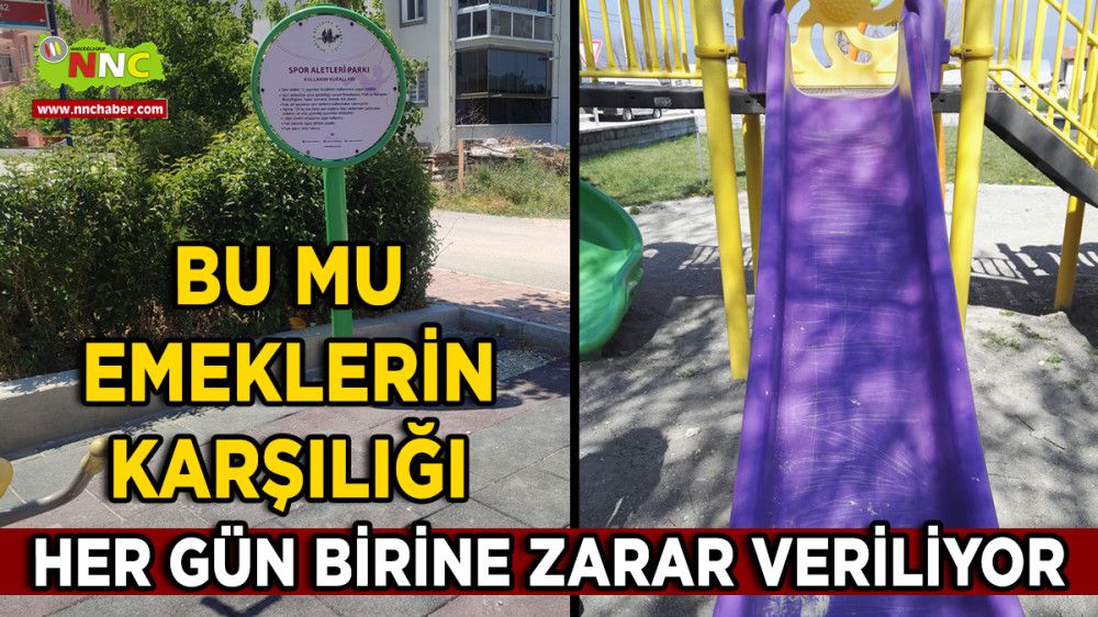 Burdur'da Parklara Zarar Veriliyor
