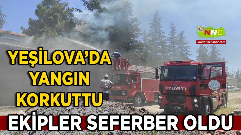 Burdur Yeşilova'da Yangın Söndürüldü