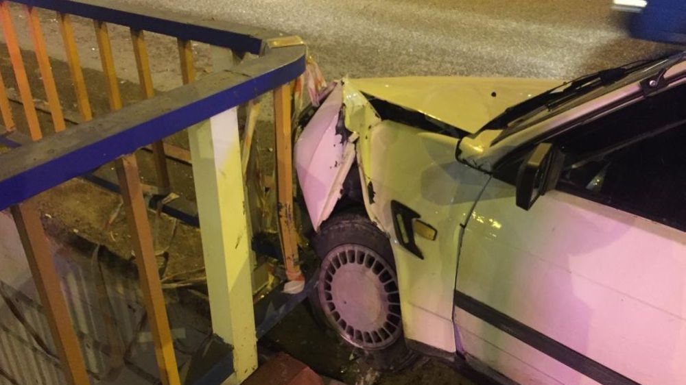 Karabük'te alkollü sürücü kaza yaptı 