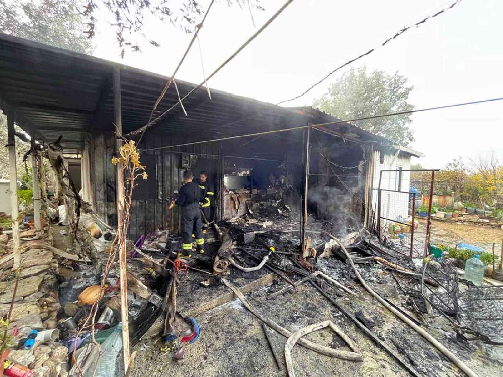 Muğla'da ev yangını