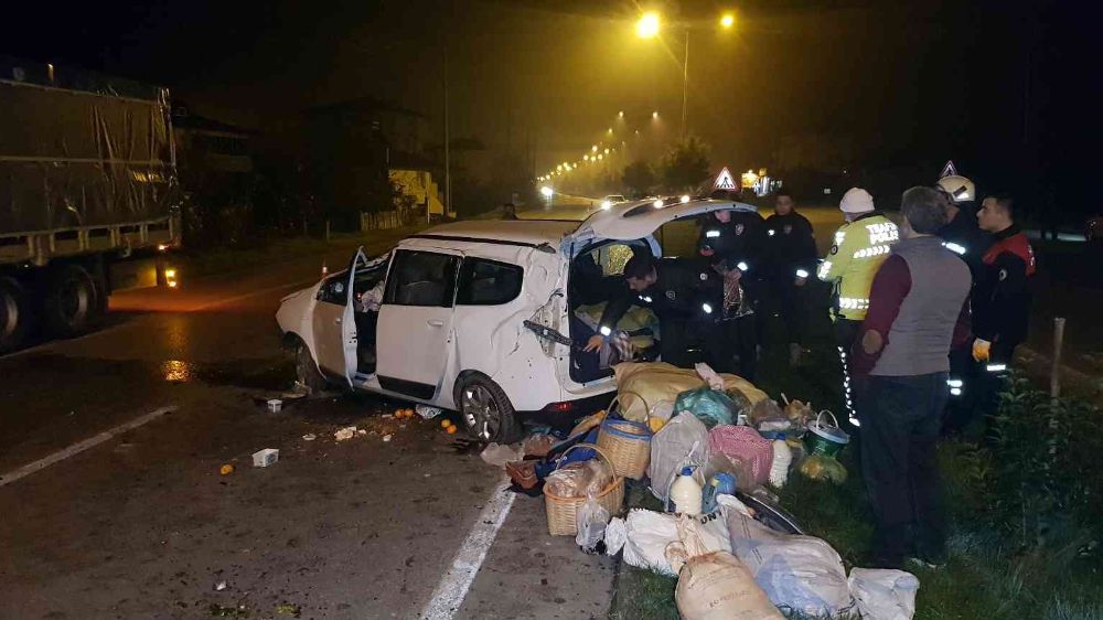 Samsun’da trafik kazası 2 ağır yaralı