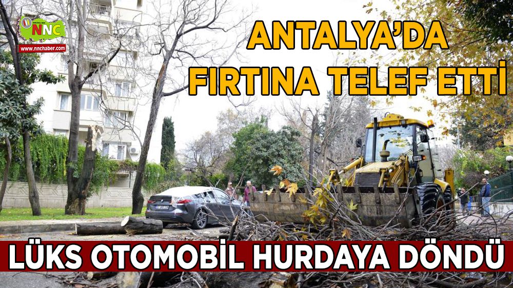 Antalya'da Lüks otomobil hurdaya döndü
