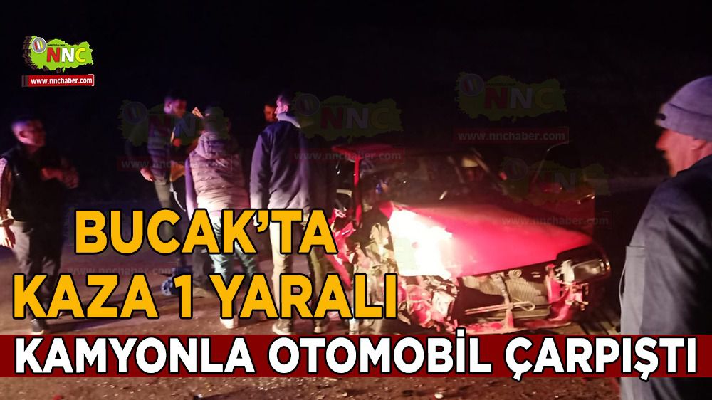 Antalya Isparta yolunda kaza 1 yaralı araç ile kamyon çarpıştı