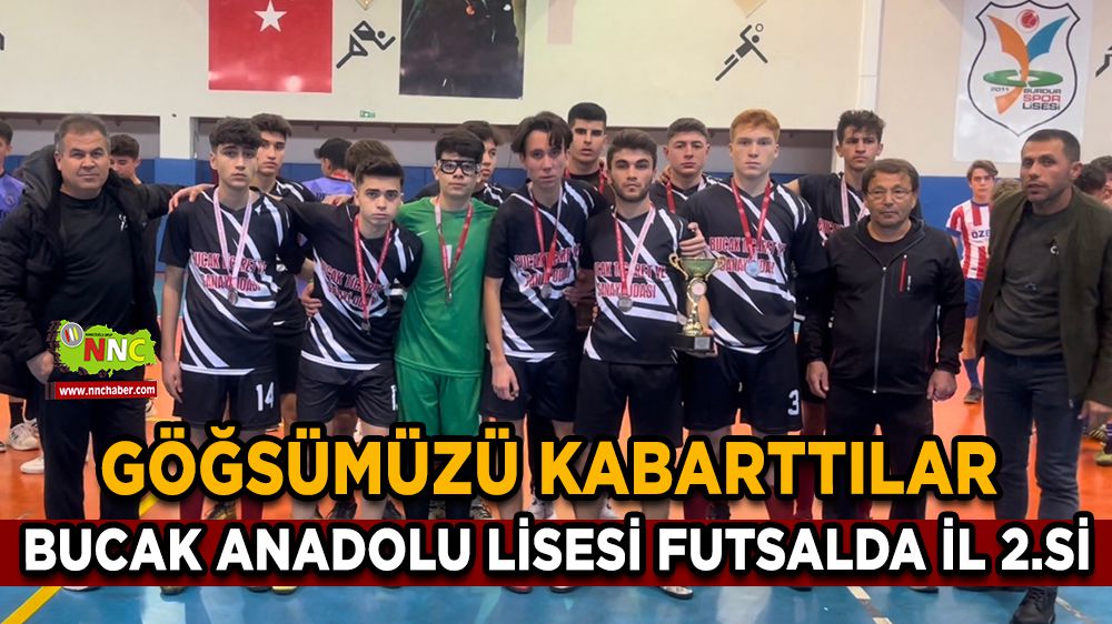 Bucak Anadolu Lisesi Futsalda il 2.si