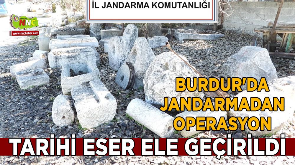 Burdur'da jandarmadan tarihi eser operasyonu