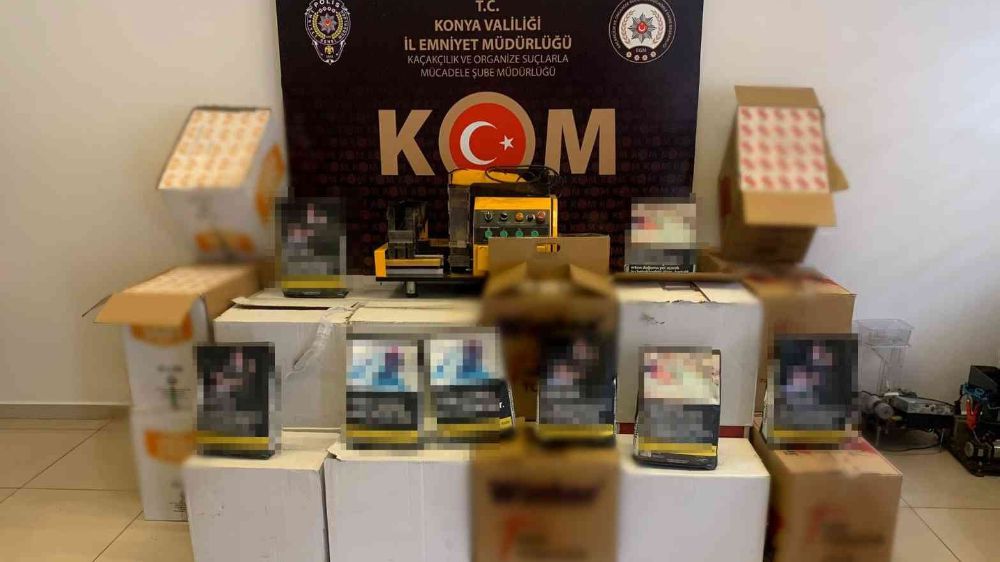 Konya’da kaçak sigara operasyonu: 5 gözaltı