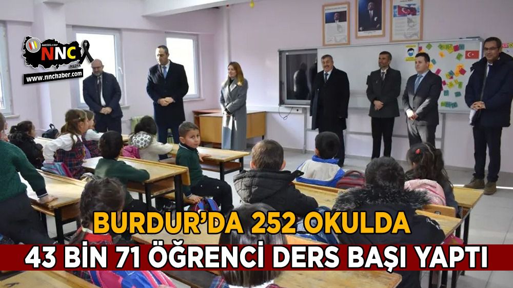 Burdur'da 43 bin 71 öğrenci ders başı yaptı