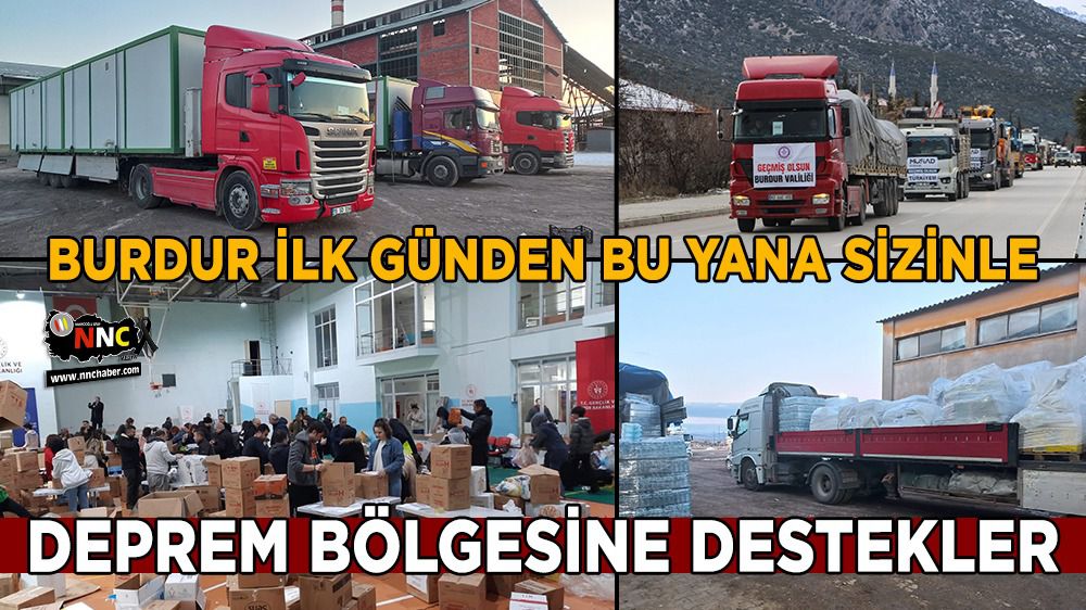 Burdur'dan deprem bölgesi tam destek