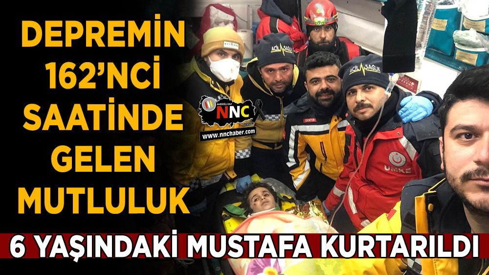 Burdur ekibi depremin 162'nci saatinde minik Mustafa'yı kurtardı