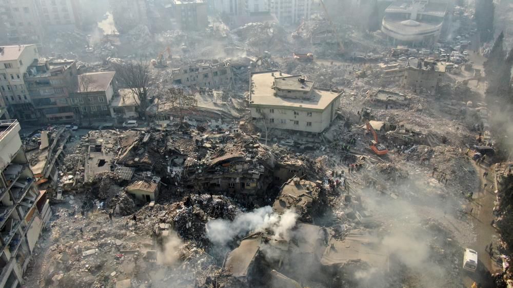 Depremin merkezi Kahramanmaraş dronla görüntülendi