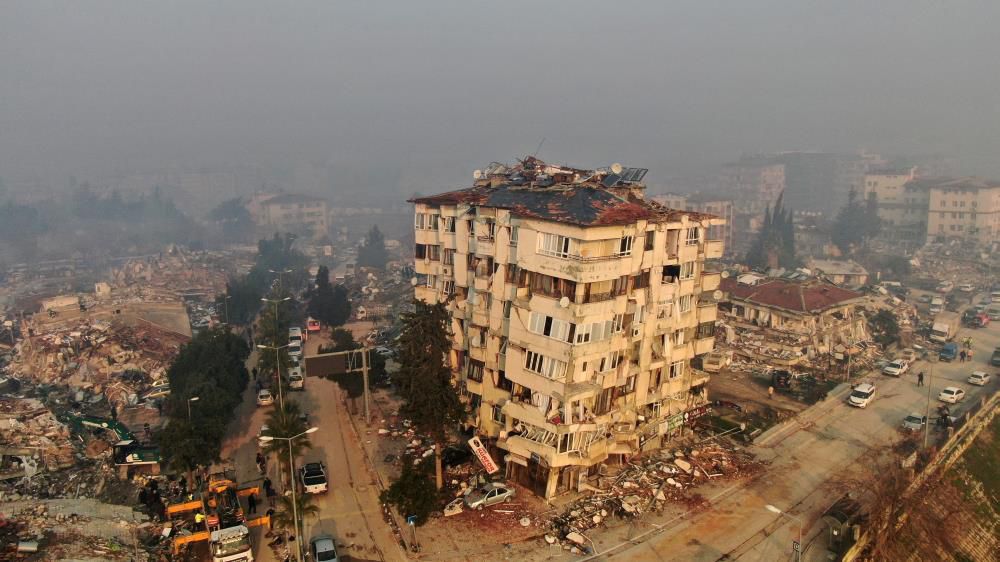 Hatay'daki büyük yıkım havadan görüntülendi