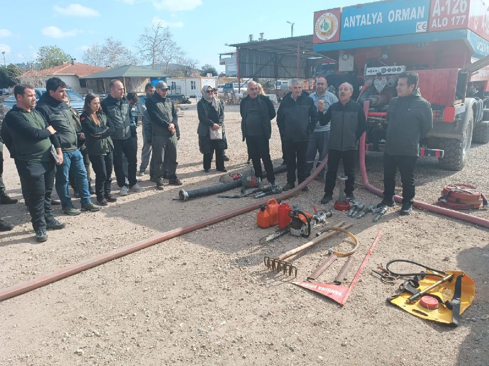 Antalya'da yangın ekibine işbaşı eğitimi