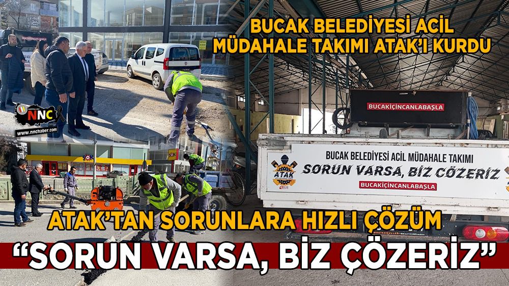 Bucak'ta kurulan ATAK ile belediyeden sorunlara hızlı çözüm