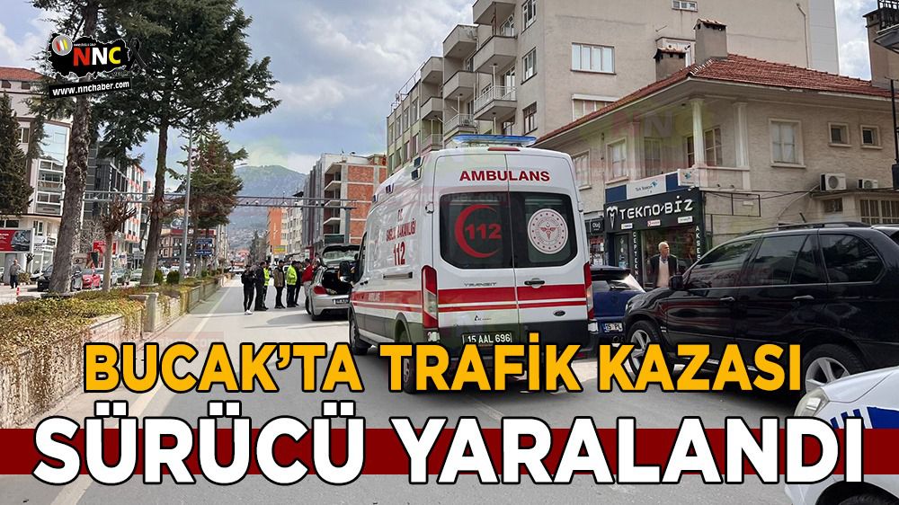 Bucak'ta Trafik Kazası Sürücü Yaralandı