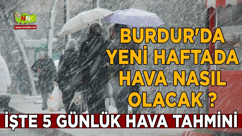 Burdur'da 5 günlük hava durumu ?
