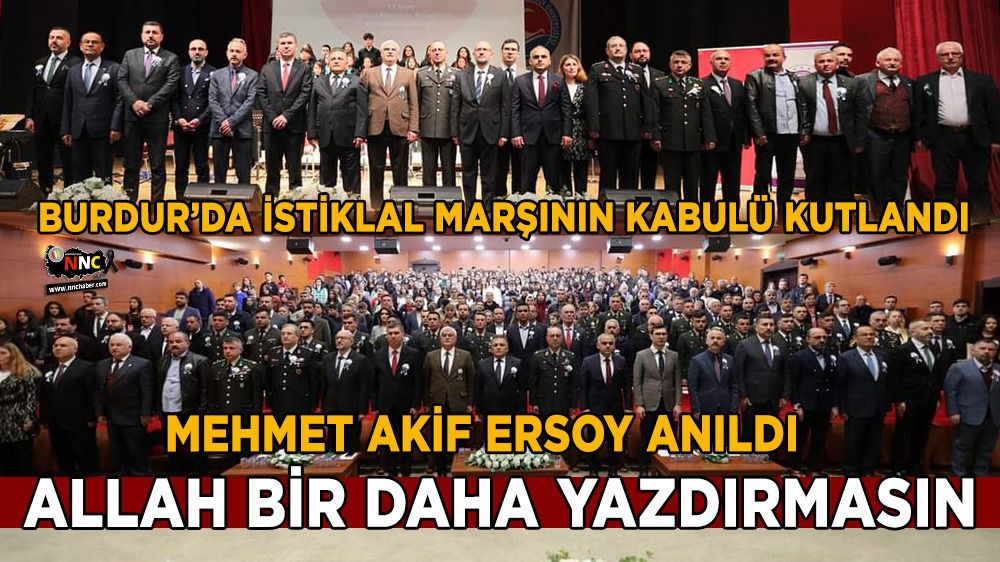 Burdur'da İstiklal Marşının kabulü kutlandı