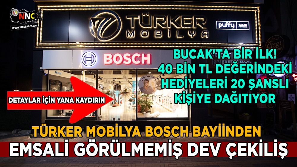 Türker Mobilya Bosch Bayinden daha önce emsali görülmemiş dev çekiliş 
