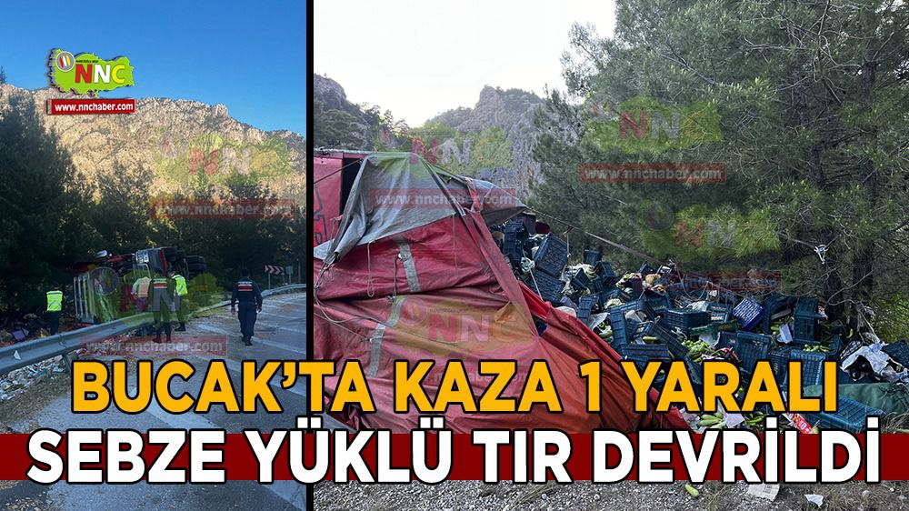 Antalya Isparta karayolunda kaza tır devrildi