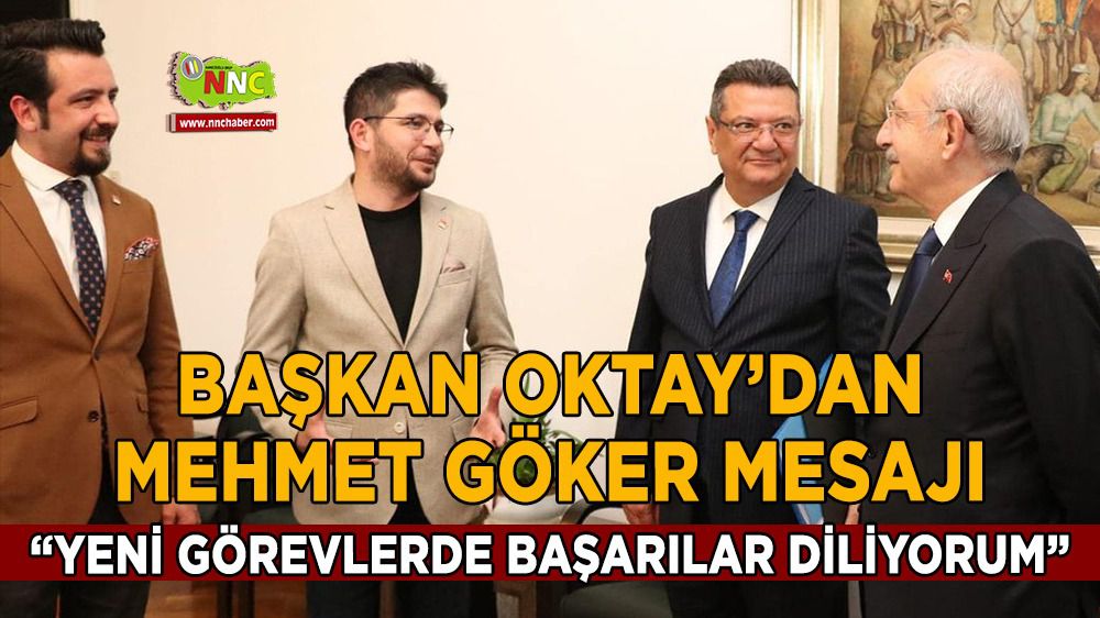 Başkan Ahmet Sedat Oktay'dan Mehmet Göker'e başarı mesajı