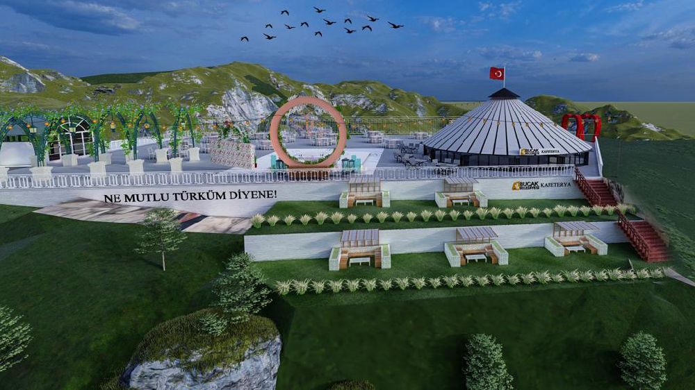 Bucak'ta Yunus Emre Tepesine kır düğün salonu ve sosyal tesis