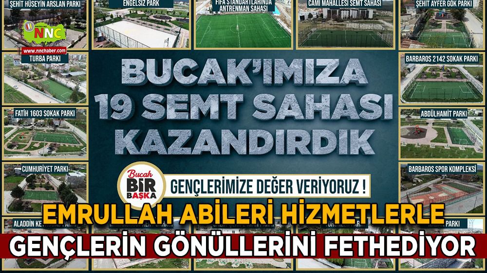 Burdur Bucak'a 19 adet yeni semt spor sahası