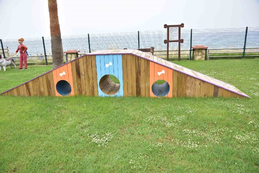 Alanya'da köpekler için oyun ve eğitim parkını hizmete açıldı